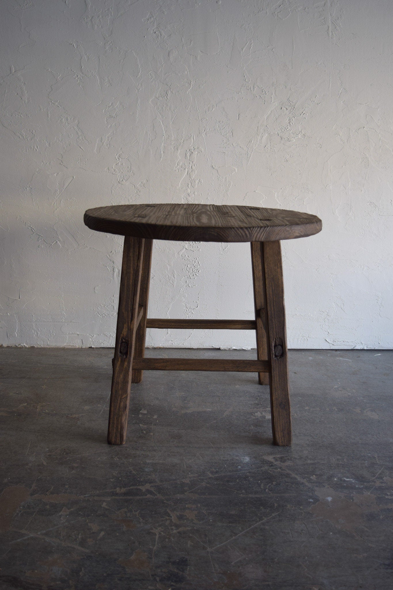 Made To Order: Large Dark Round Accent Table Living Room Antique Style