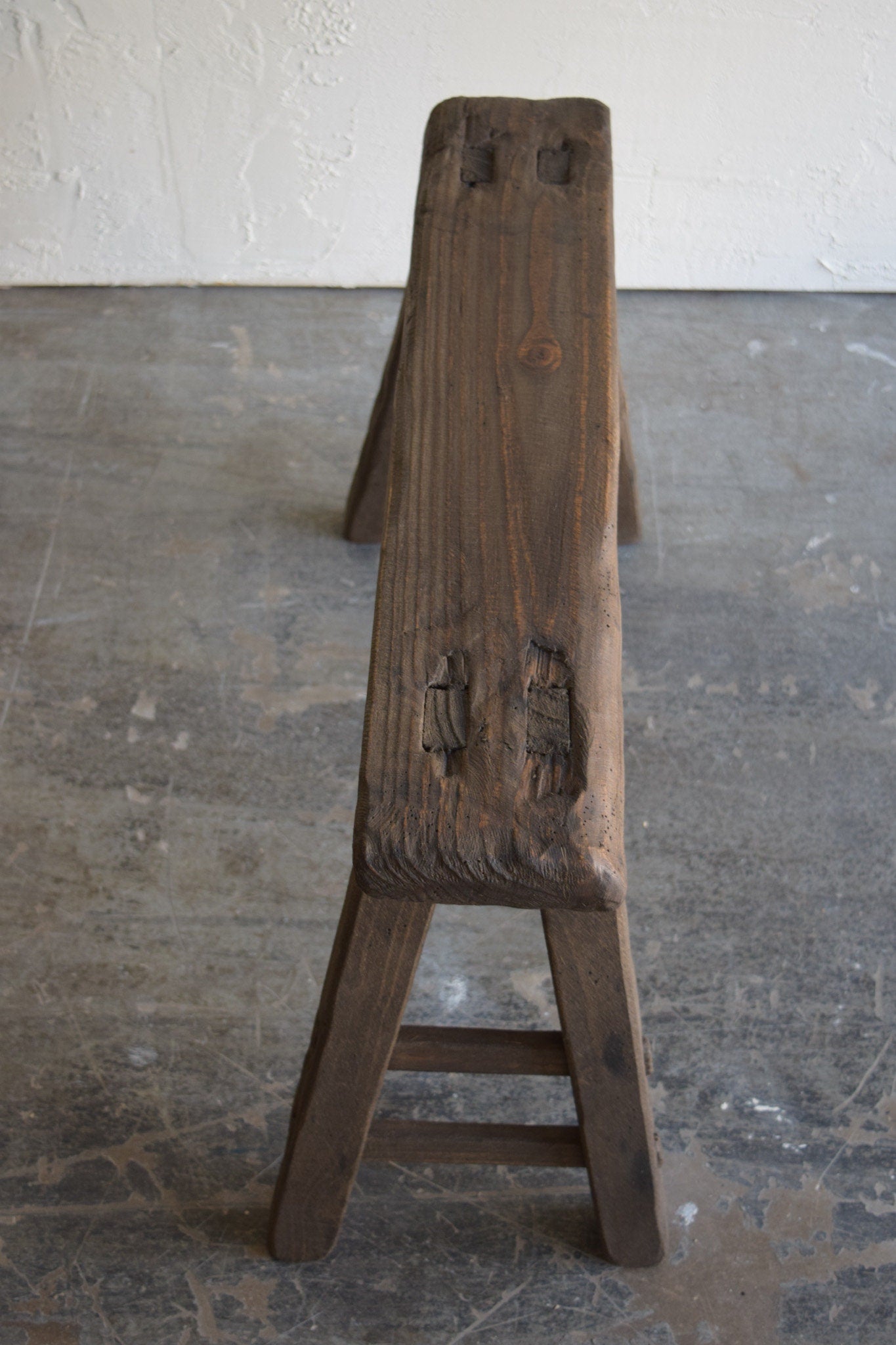Made To Order: Small Dark Wooden Bench 30" Long