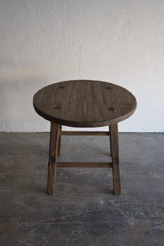 Made To Order: Large Dark Round Accent Table Living Room Antique Style