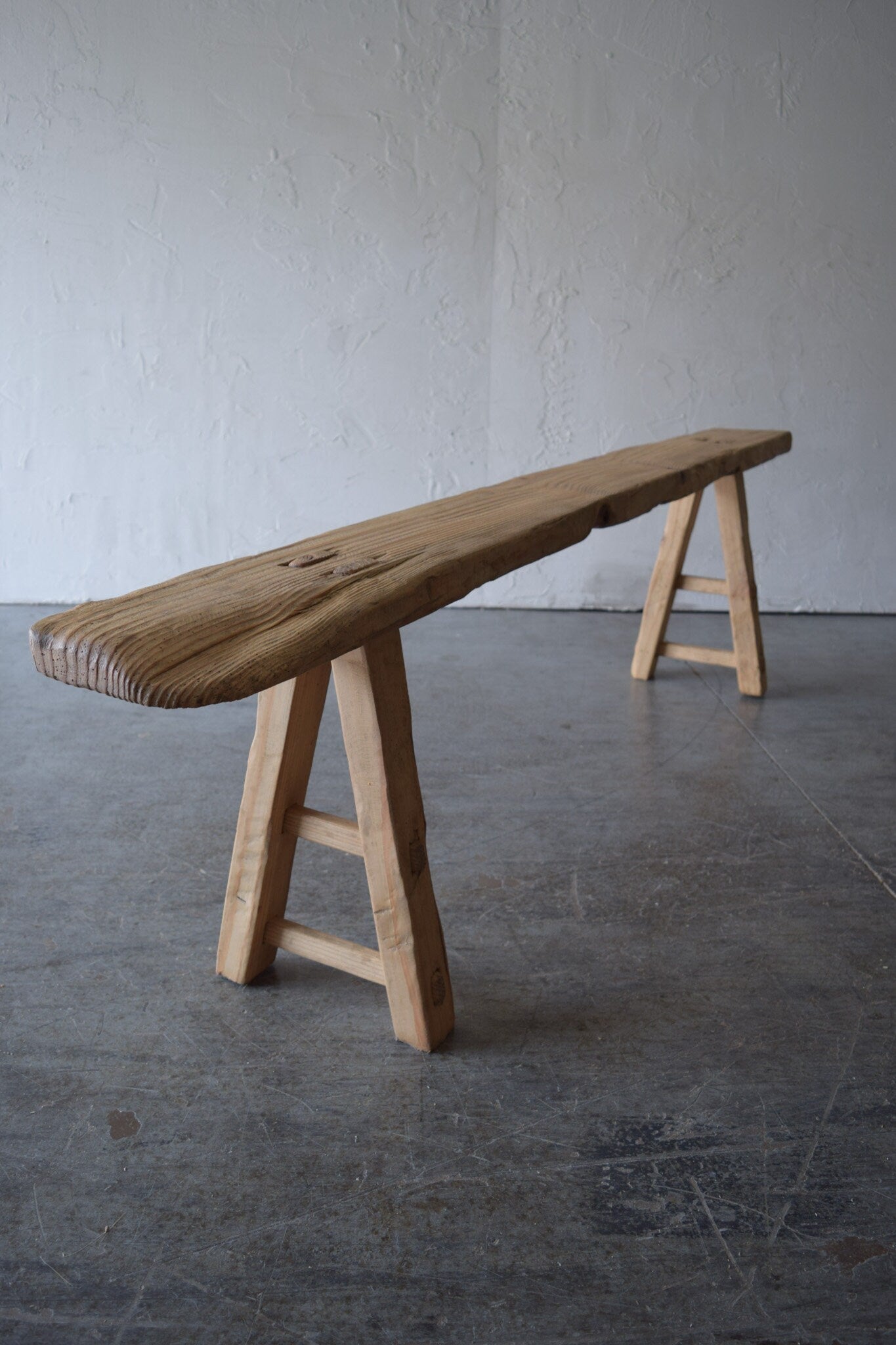 Made To Order: 77" Long Deep Slender Wood Bench