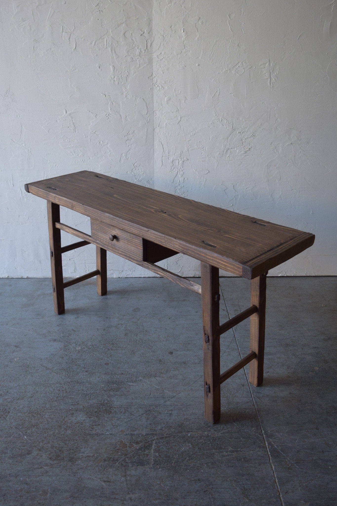 Made To Order: Beautiful Solid Wood Console With Drawer