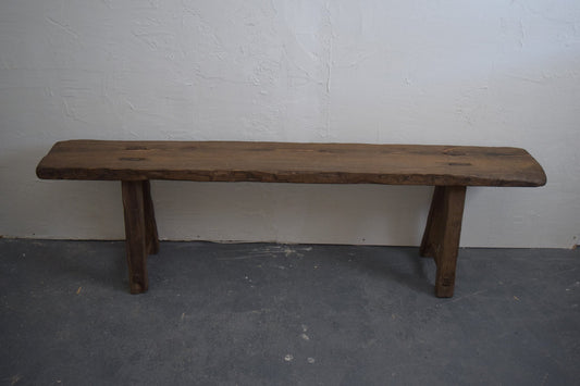 70" Long Deep Slender Wood Bench Antique-Inspired