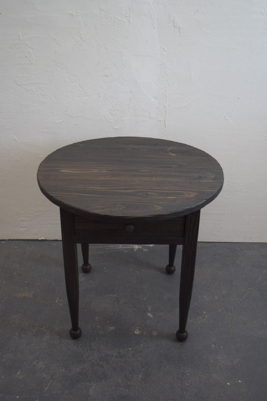 Made To Order: Round Accent Table With Drawer
