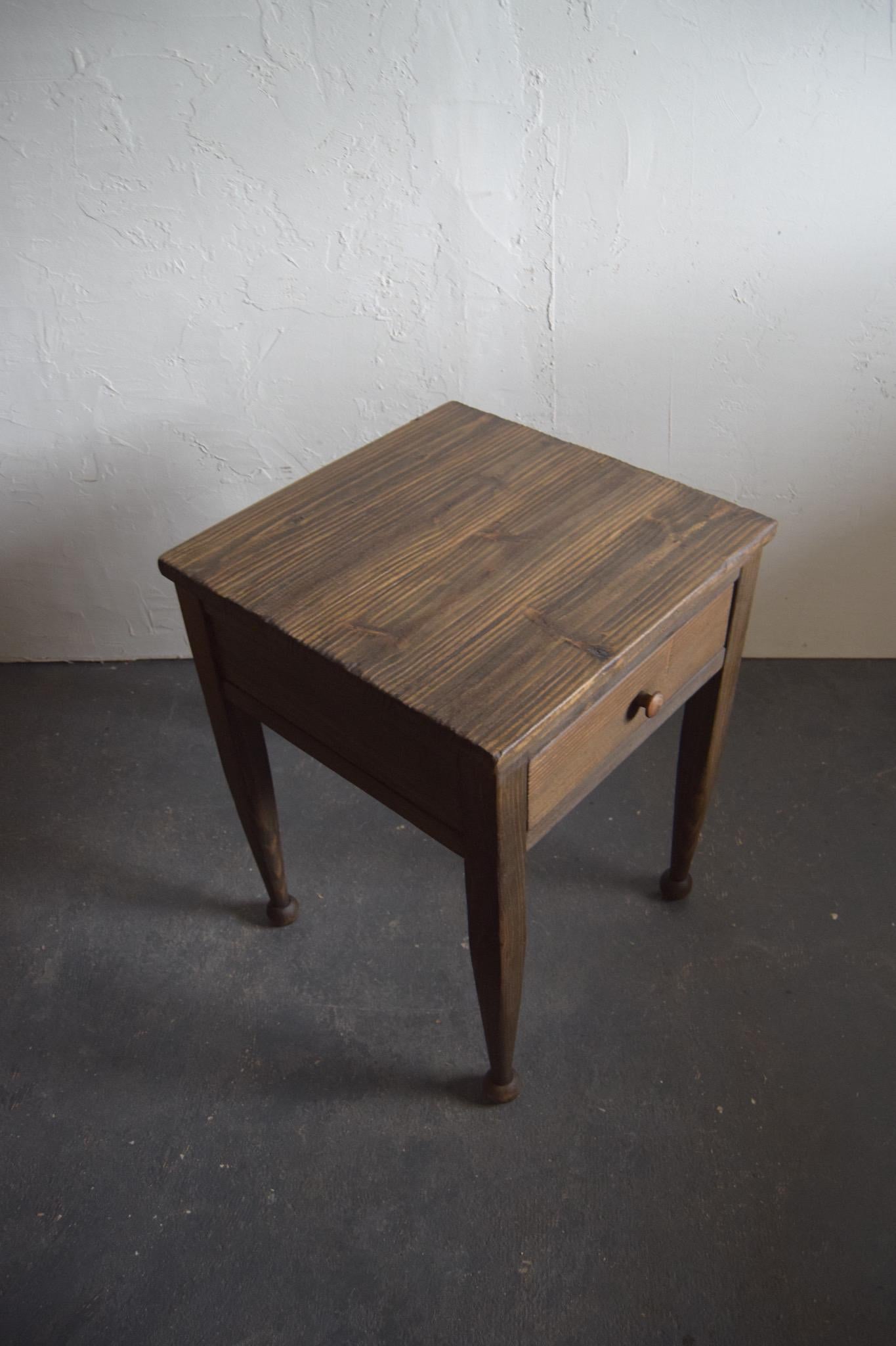Made To Order: Large Accent Table With Drawer Dark Finish