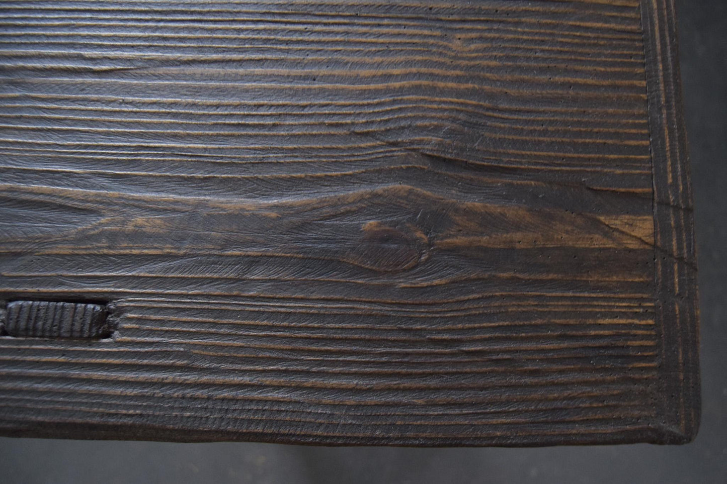 Very Large Dark Console Table 86" Long