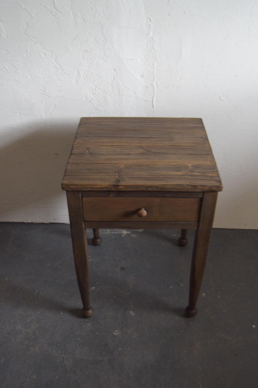 Made To Order: Large Accent Table With Drawer Dark Finish