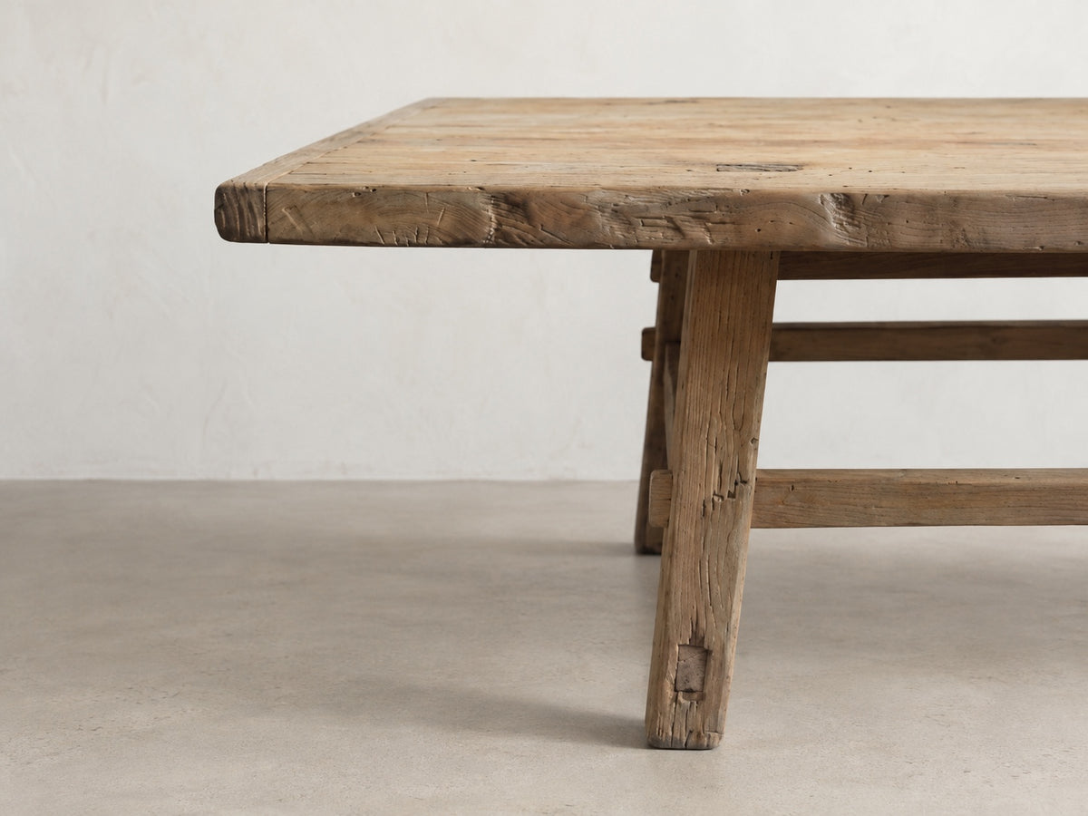 The Atelier Coffee Table solid wood top and joinery detail