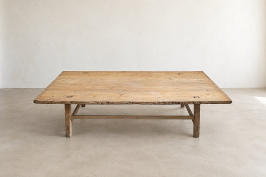 The Atelier Coffee Table, oversized solid wood coffee table, front view