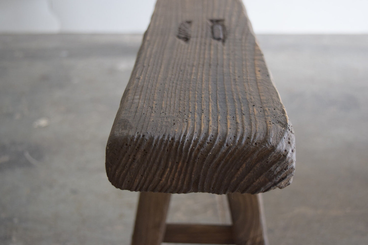 Made To order: Long Dark Slender Wooden Bench 78"