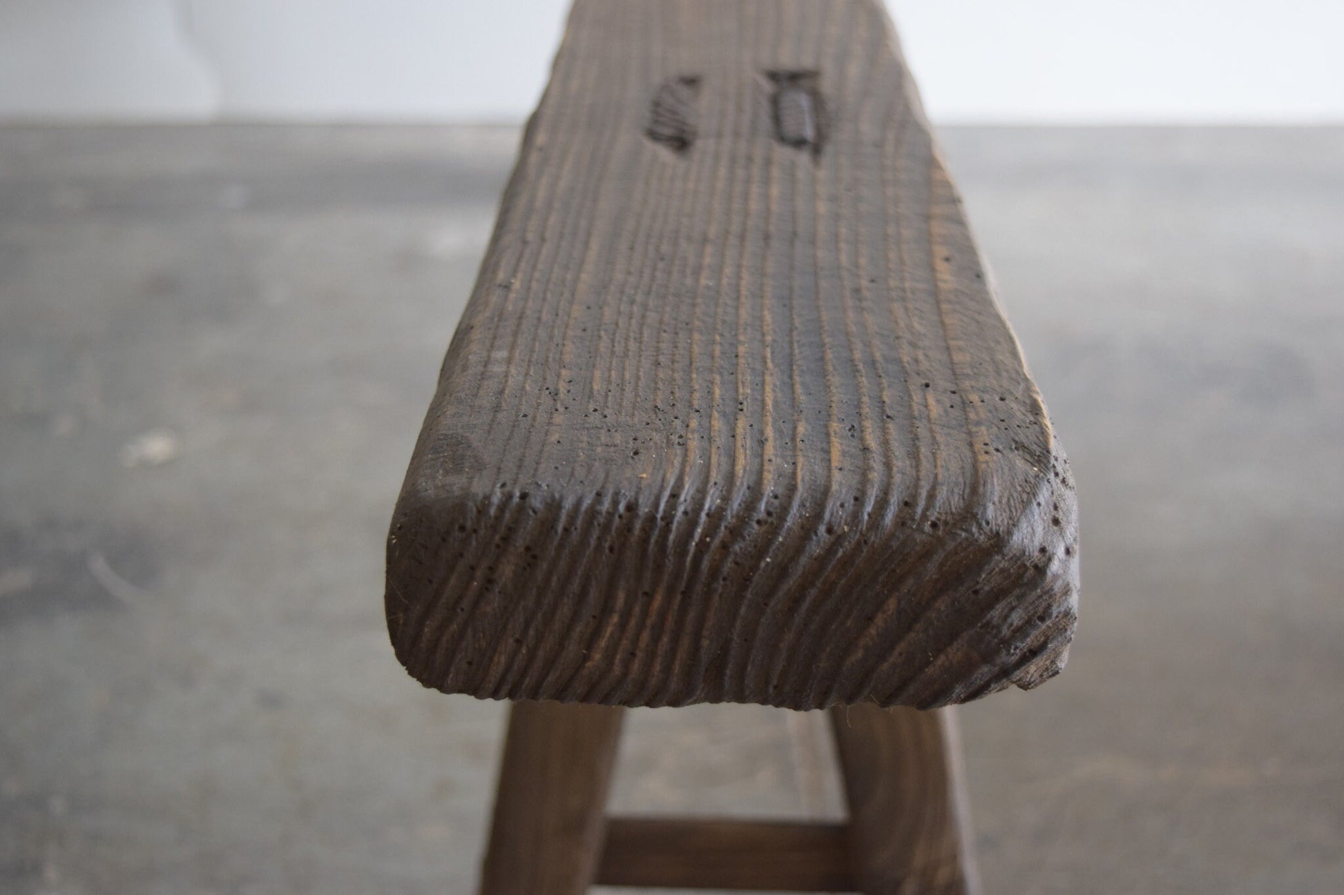 Made To order: Long Dark Slender Wooden Bench 78"