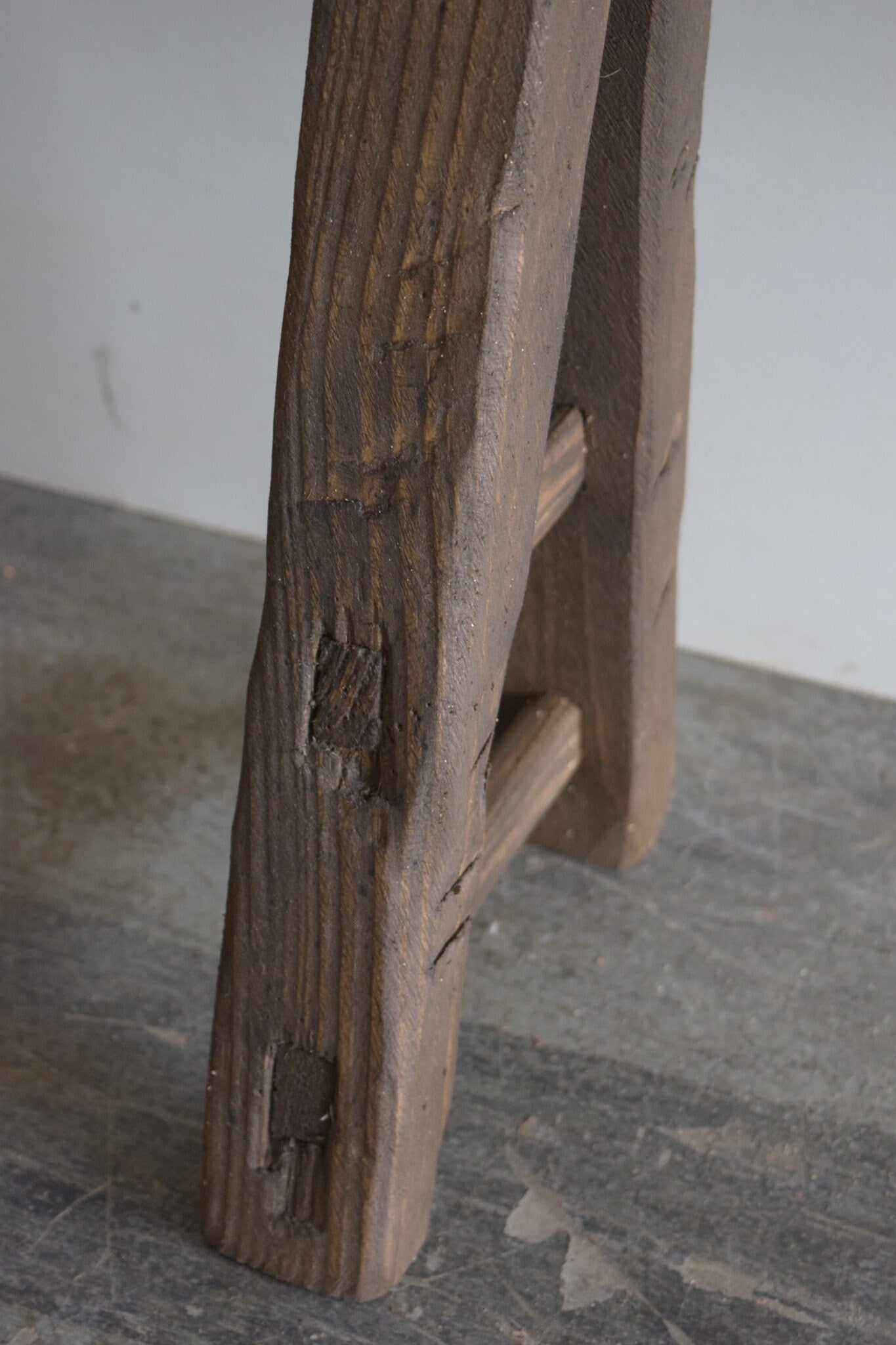 Made To order: Long Dark Slender Wooden Bench 78"