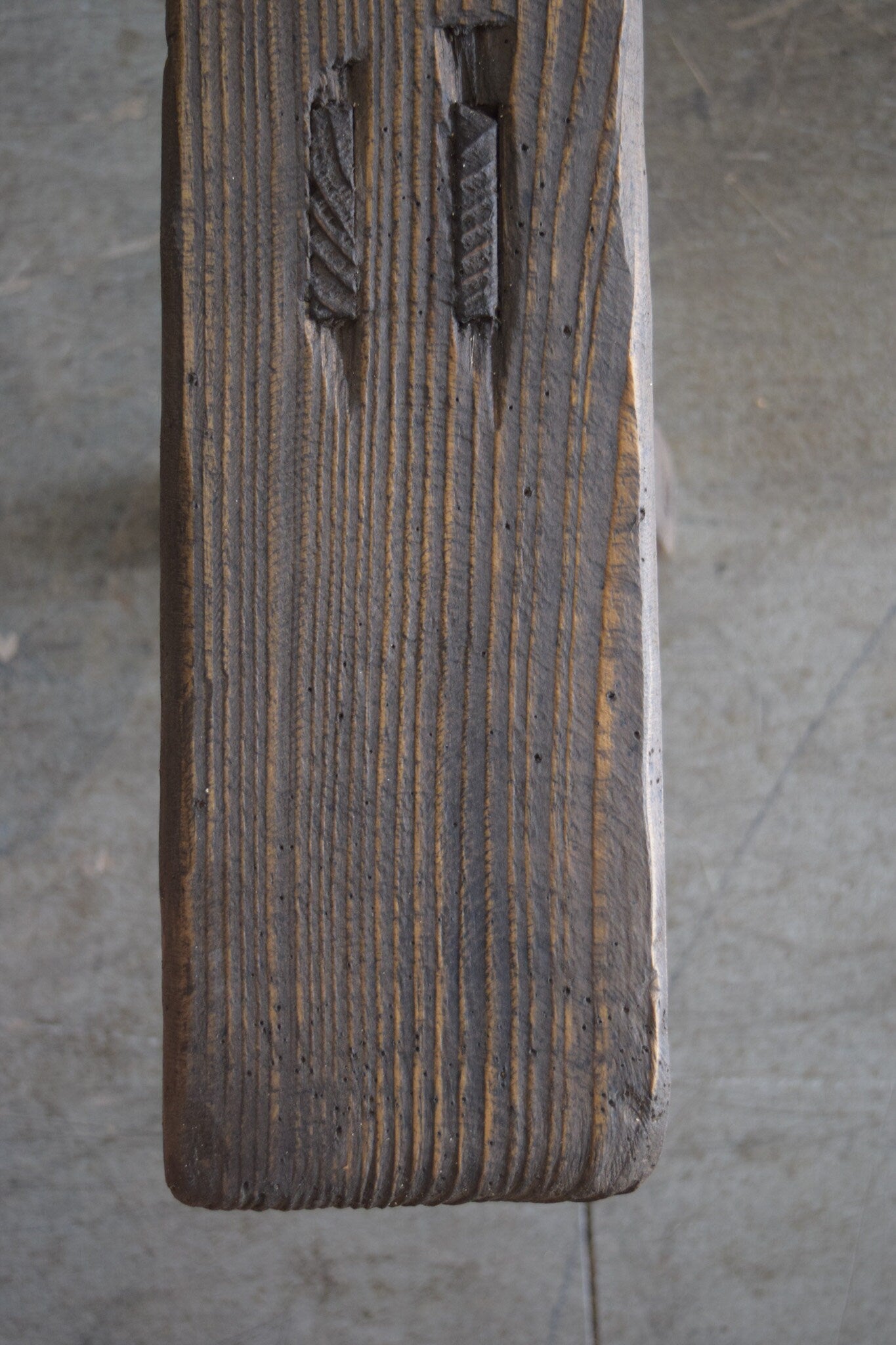 Made To order: Long Dark Slender Wooden Bench 78"