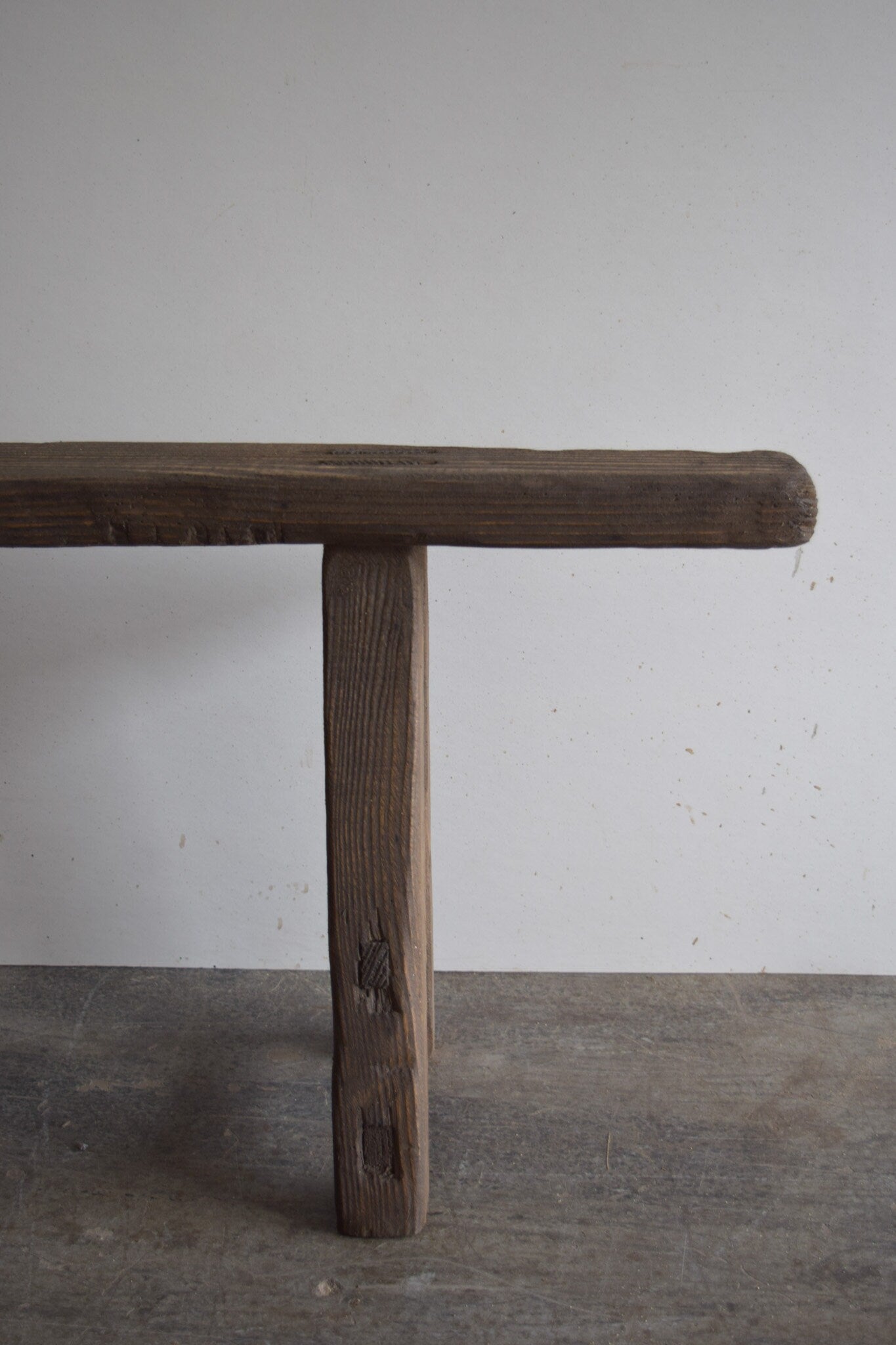 Made To order: Long Dark Slender Wooden Bench 78"