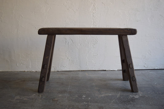 Made To Order: Small Dark Wooden Bench 30" Long