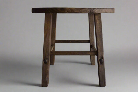 Made To Order: Large Dark Round Accent Table Living Room Antique Style
