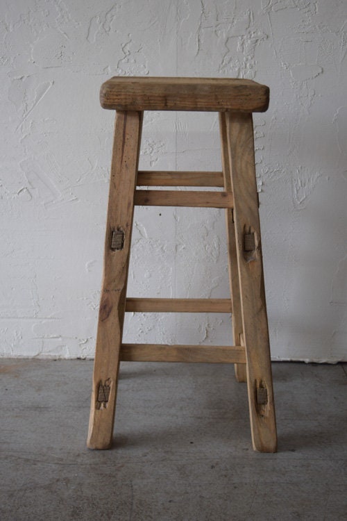 Made To Order: Tall Antique Style Wooden Stool/Display Stand