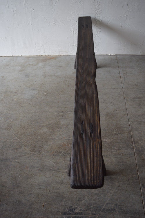 Made-To-Order: Long Slender Wooden Bench Dark