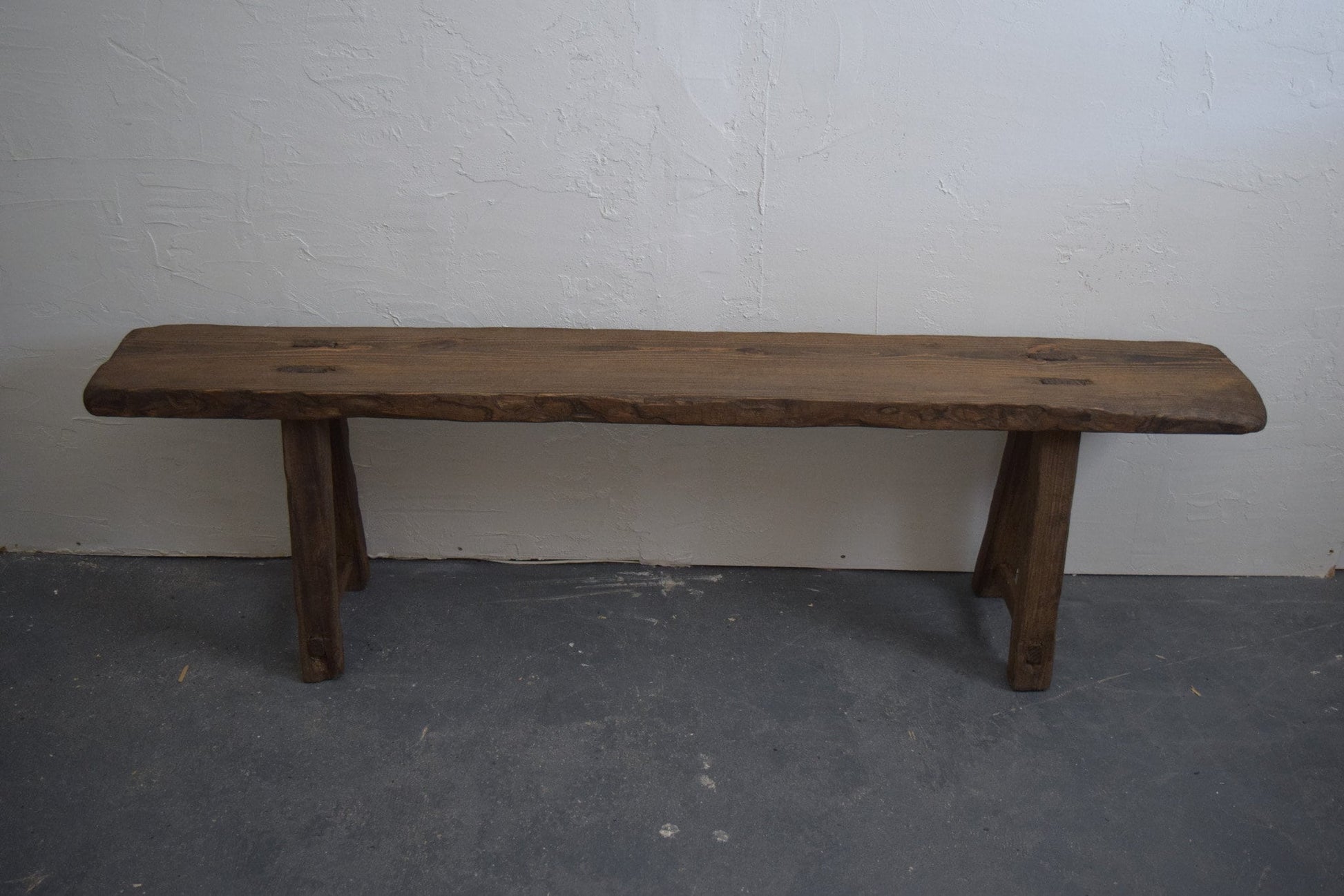 70" Long Deep Slender Wood Bench Antique-Inspired