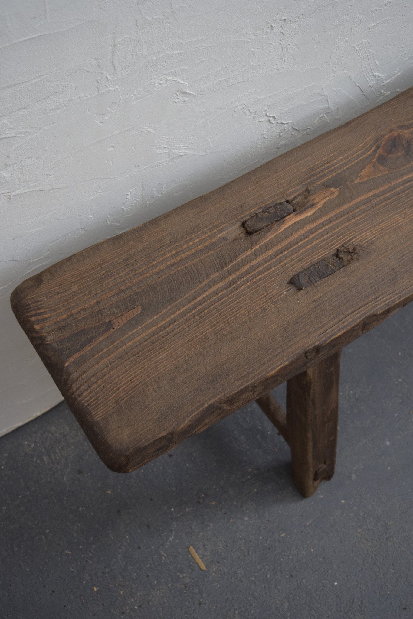 70" Long Deep Slender Wood Bench Antique-Inspired