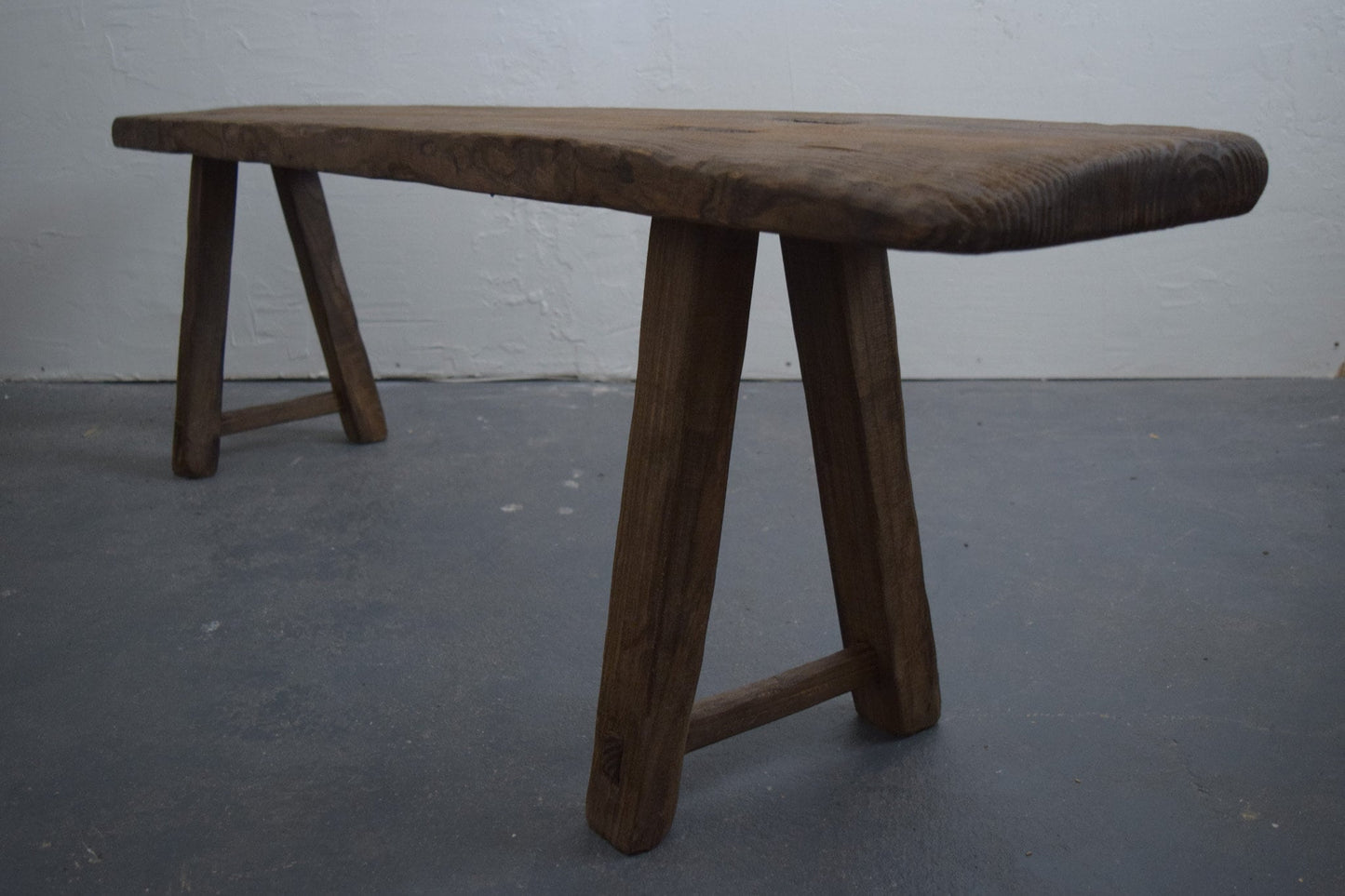 70" Long Deep Slender Wood Bench Antique-Inspired