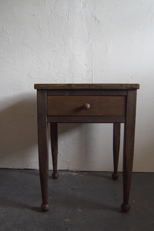 Made To Order: Large Accent Table With Drawer Dark Finish