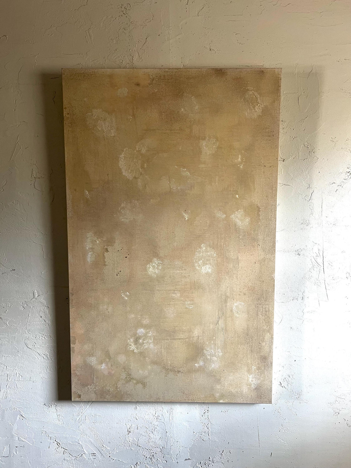 Linen — original mixed media painting by Jessica, detail 7