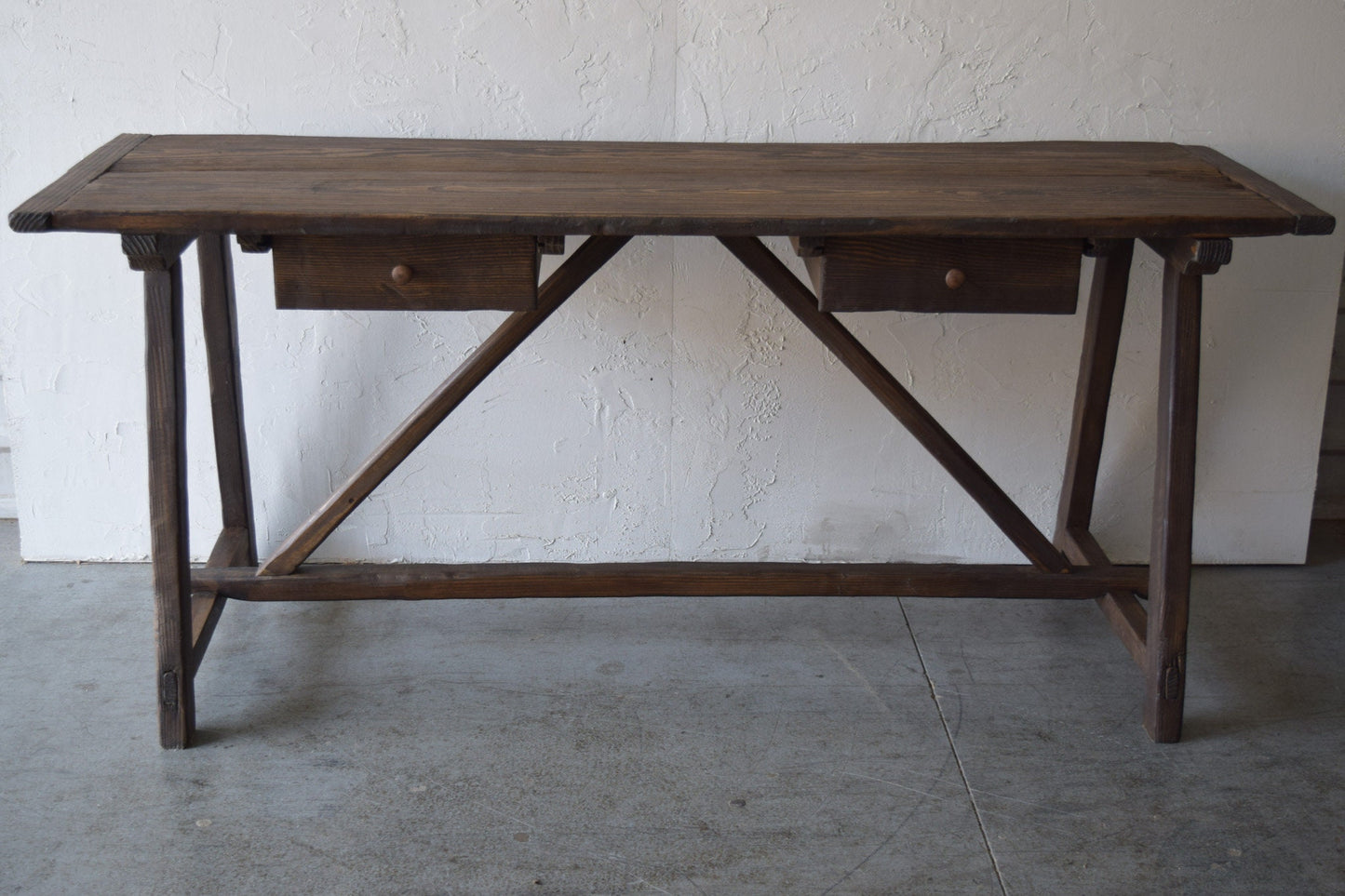 Very Large Oversized Entry Table Console Table Antique Inspired 75" Long
