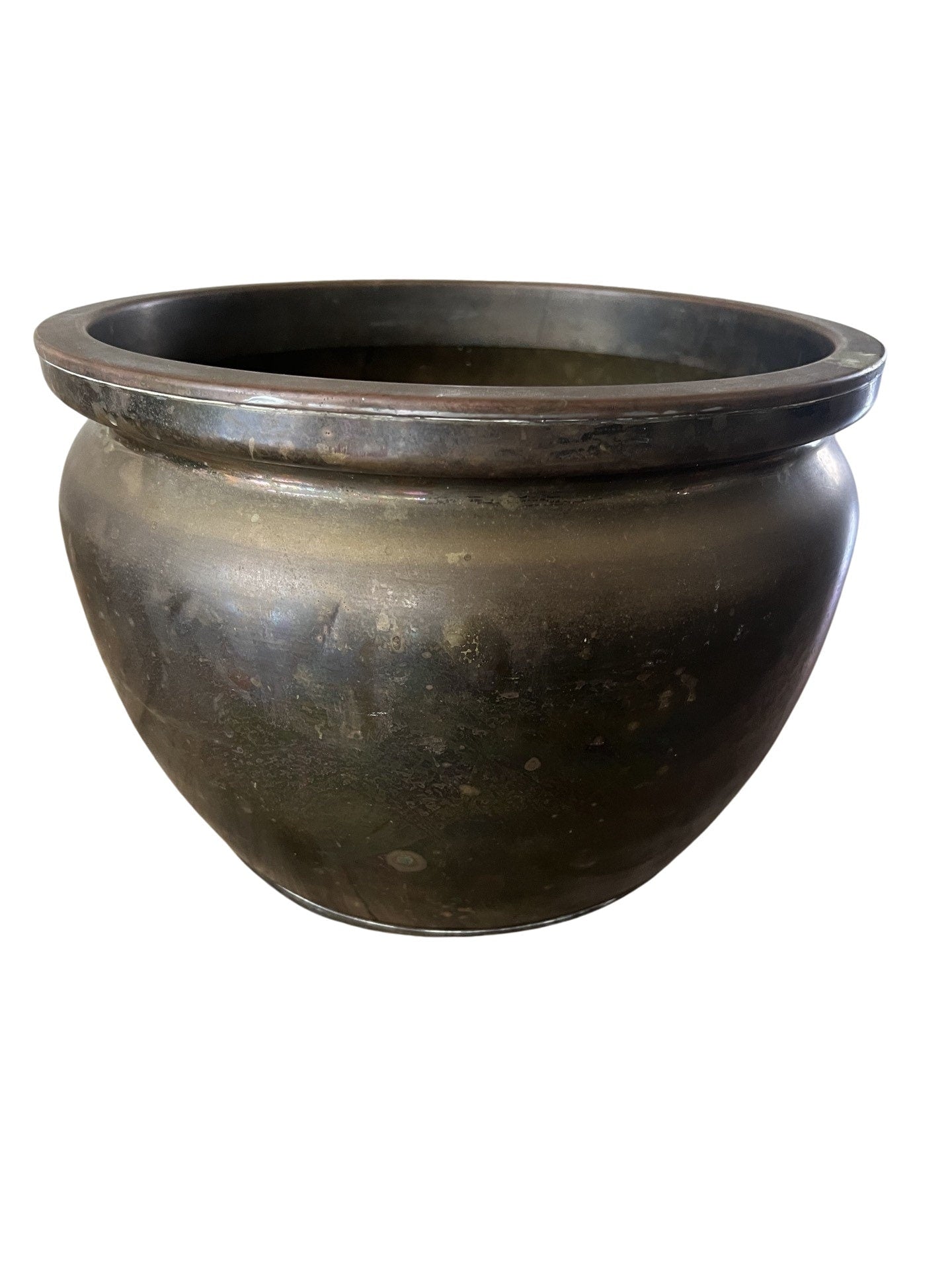 Large Vintage Metal Pot/Planter With Great Patina