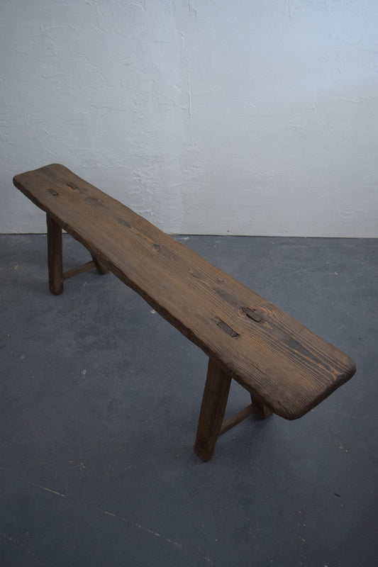 70" Long Deep Slender Wood Bench Antique-Inspired