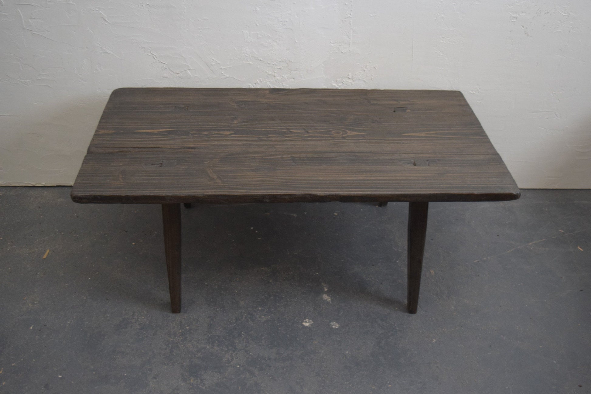 Dark Antique Inspired Coffee Table Thin Frame